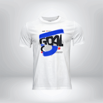 Áo thun thể thao trắng 5GOAL SPORT 5G-66 in số 5 cách điệu phong cách streetwear cá tính