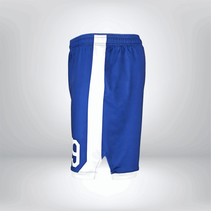 Quần bóng đá nam 5GOALSPORT màu xanh dương, in số 89 nổi bật phía trước ống chân phải.