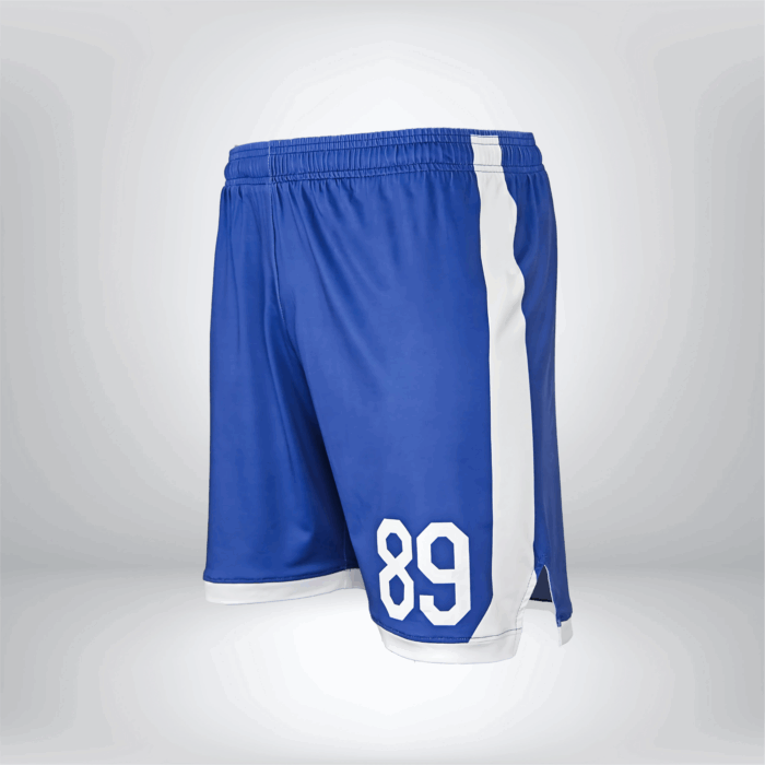 Quần bóng đá nam 5GOALSPORT màu xanh dương, in số 89 nổi bật phía trước ống chân phải.