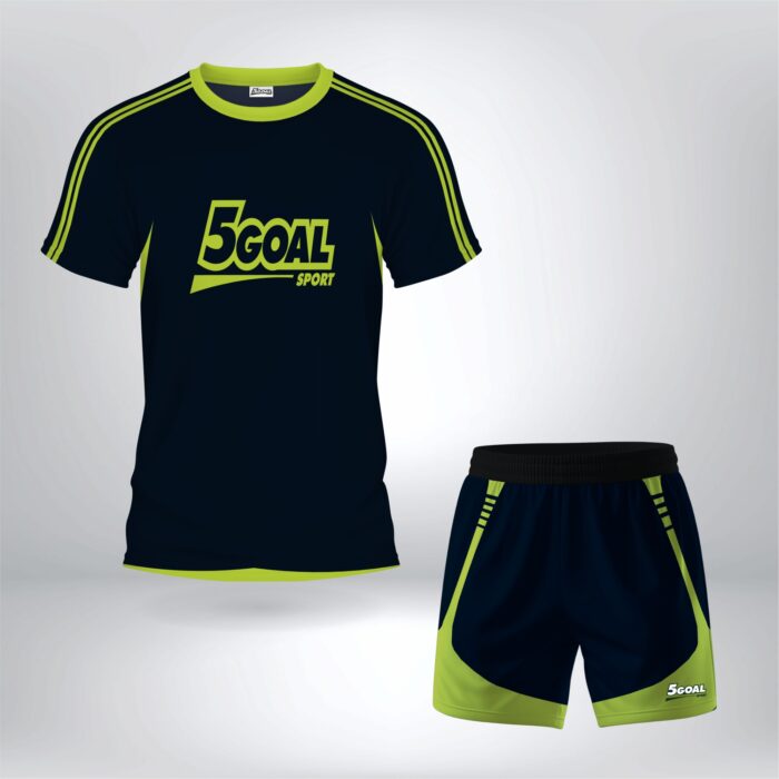 Bộ Đồ Tập Nam Phối Navy Neon 5GOAL SPORT 5GS-06881