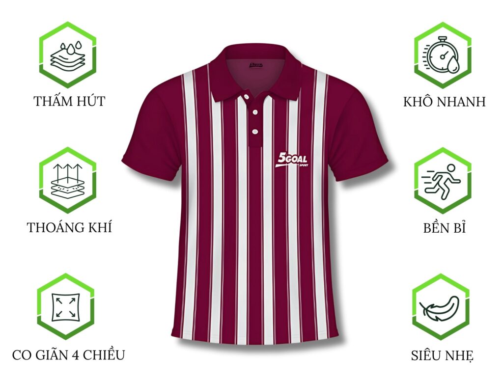 Mô tả sản phẩm Áo Polo 5GOAL SPORT