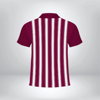 Áo polo thể thao sọc đứng đỏ rượu vang 5GOAL SPORT dành cho nam